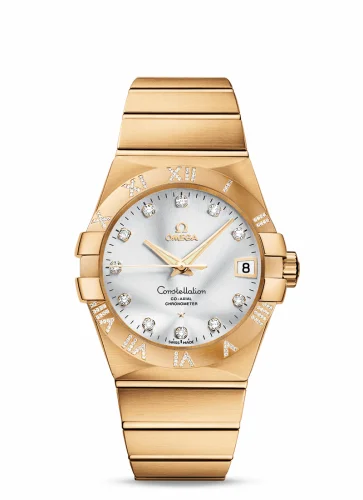 Omega Constellation Co-Axial 38 Yellow Gold / Diamond / Silver 123.55.38.21.52.008 (12355382152008)